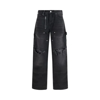 Pre-owned Alexander Wang Zip Mid Rise Carpenter Pant 'vintage Black' | Women's Size 26