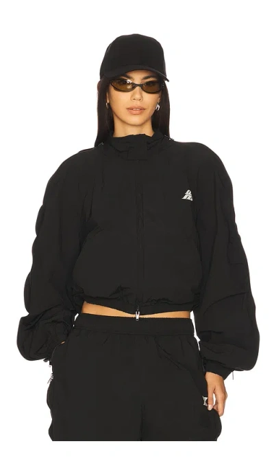 Alexander Wang Zip Sleeve Coaches Jacket In Black