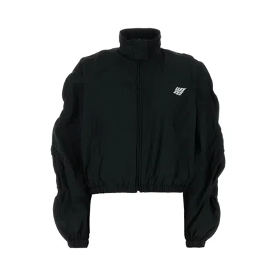 Pre-owned Alexander Wang Zip Sleeve Coaches Jacket 'black' | Women's Size Xs