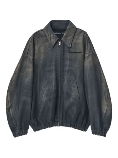 Alexander Wang Zip-up Bomber Jacket In Black