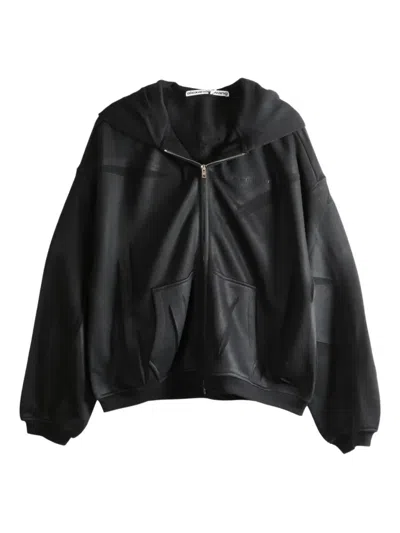 Alexander Wang Zip-up Hoodie In Black