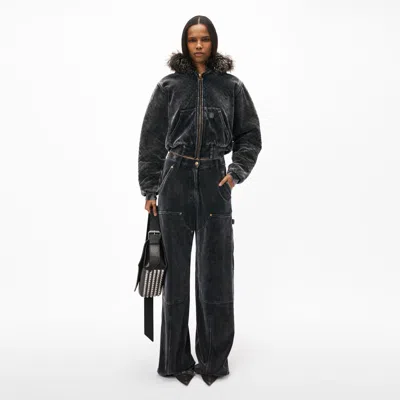 Alexander Wang High Waisted Pant With Panel Detail In Black