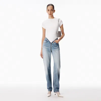 Alexander Wang Zip Waistband Dipped V Jean