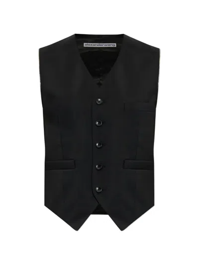 Alexander Wang Zip-detail Waistcoat In Black