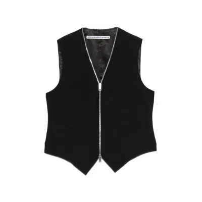 Alexander Wang Zipper Tailored Vest In Black