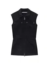 Alexander Wang Zip-front Playsuit In Black
