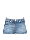 Alexander Wang Zip Front Mini Skort In Blue