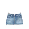 Alexander Wang Zip Front Mini Skort In Blue