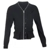 Alexander Wang Zipped Cardigan In Black Wool In Black