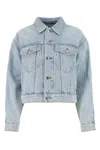 Alexander Wang Denim Jacket With Chest Pockets And Point Collar