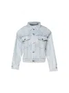 Alexander Wang Blue Zipped Sleeve Denim Jacket