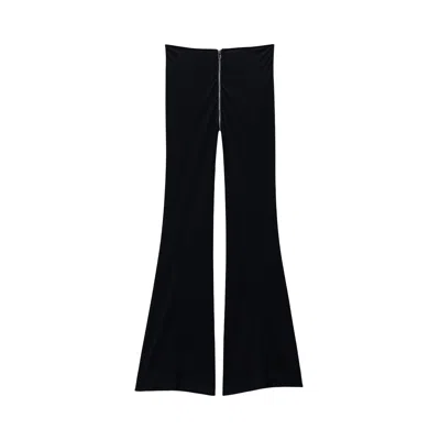 Pre-owned Alexander Wang Zipper At Rise Mid Rise Pants 'black' | Women's Size Xs