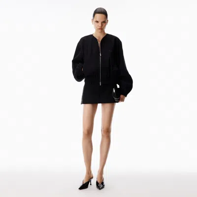 Alexander Wang Zipper Coaches Jacket In Black