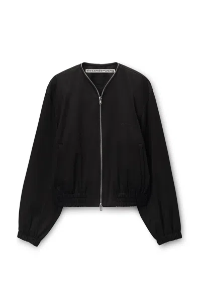 Alexander Wang Zipper Coaches Jacket In Black