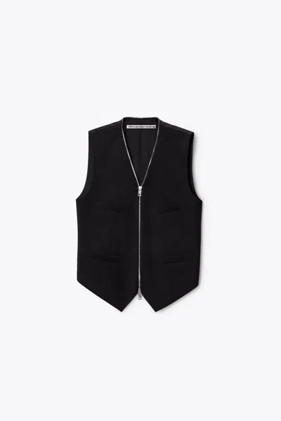 Alexander Wang Alexanderwang. T Tailored Zippered Vest In Black