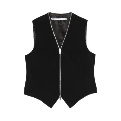 Pre-owned Alexander Wang Zipper Tailored Vest 'black' | Women's Size 2