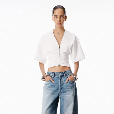 Alexander Wang Zipper Top In White