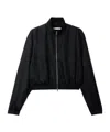 Alexander Wang Zip-up Elasticated-hem Jacket In Black