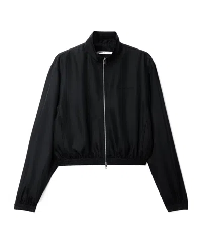 ALEXANDER WANG ZIP-UP ELASTICATED-HEM JACKET
