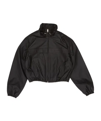 Alexander Wang Zip-up High Neck Jacket In Black