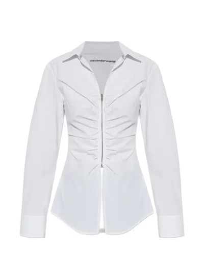 Alexander Wang Zip-up Shirt In White