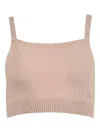 Alexandra Golovanoff Bracach Ribbed-knit Top In Pink