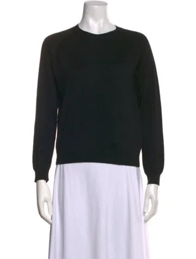 Pre-owned Alexandra Golovanoff Cashmere Crew Neck Sweater In Black