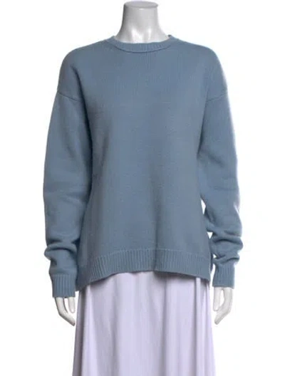 Pre-owned Alexandra Golovanoff Cashmere Crew Neck Sweater In Blue