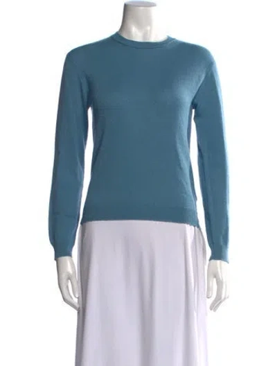 Pre-owned Alexandra Golovanoff Cashmere Crew Neck Sweater In Blue