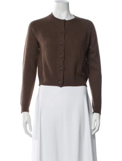 Pre-owned Alexandra Golovanoff Cashmere Crew Neck Sweater In Brown
