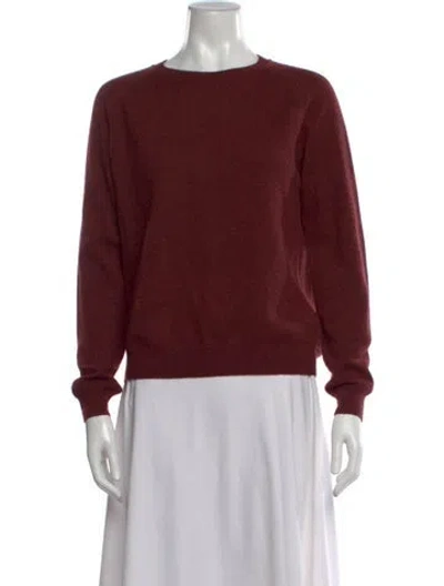 Pre-owned Alexandra Golovanoff Cashmere Crew Neck Sweater In Burgundy