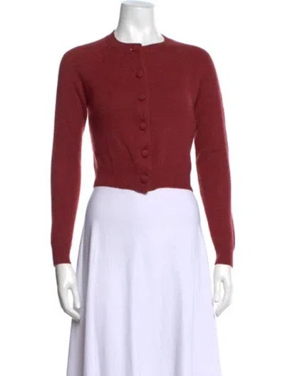 Pre-owned Alexandra Golovanoff Cashmere Crew Neck Sweater In Burgundy
