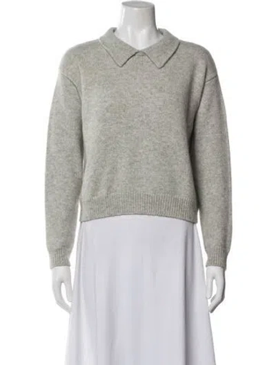Pre-owned Alexandra Golovanoff Cashmere Crew Neck Sweater In Gray