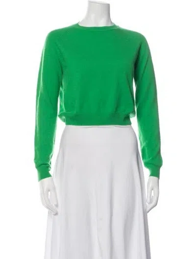 Pre-owned Alexandra Golovanoff Cashmere Crew Neck Sweater In Green