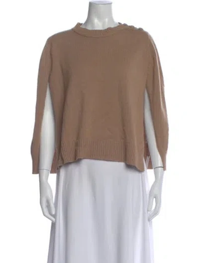 Pre-owned Alexandra Golovanoff Cashmere Crew Neck Sweater In Neutral