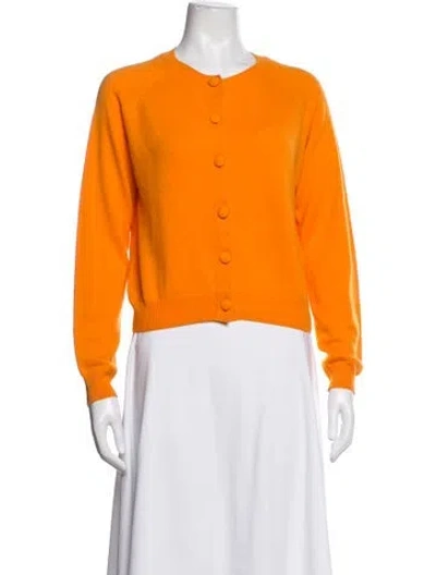 Pre-owned Alexandra Golovanoff Cashmere Crew Neck Sweater In Orange
