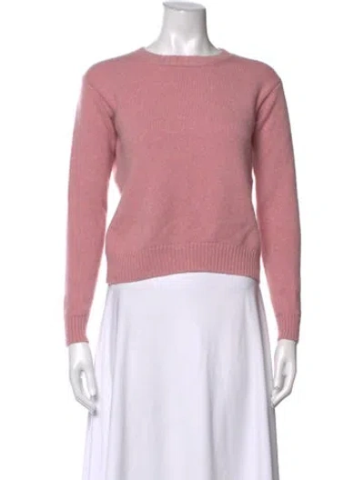 Pre-owned Alexandra Golovanoff Cashmere Crew Neck Sweater In Pink