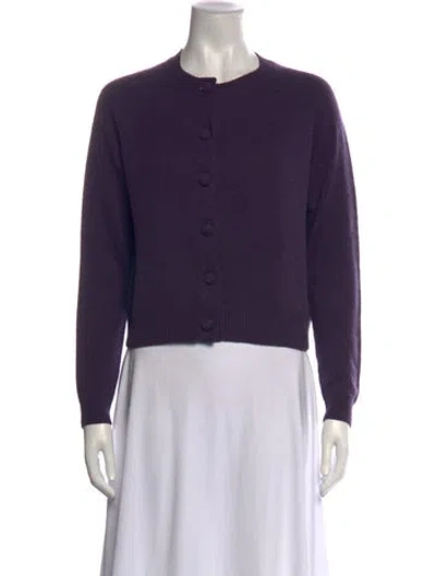 Pre-owned Alexandra Golovanoff Cashmere Crew Neck Sweater In Purple