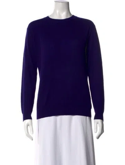 Pre-owned Alexandra Golovanoff Cashmere Crew Neck Sweater In Purple