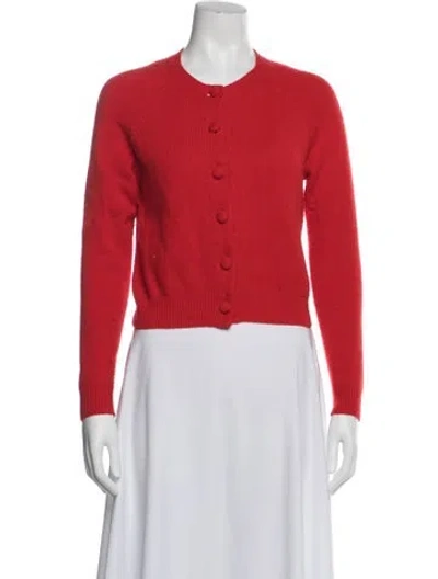 Pre-owned Alexandra Golovanoff Cashmere Crew Neck Sweater In Red