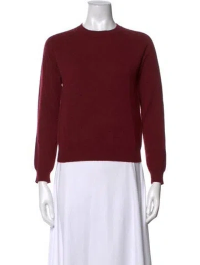 Pre-owned Alexandra Golovanoff Cashmere Crew Neck Sweater In Red