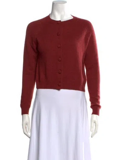 Pre-owned Alexandra Golovanoff Cashmere Crew Neck Sweater In Red