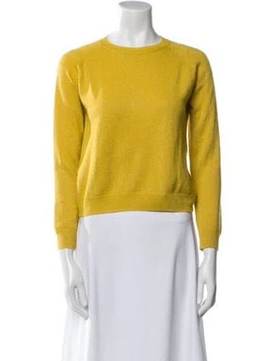 Pre-owned Alexandra Golovanoff Cashmere Crew Neck Sweater In Yellow