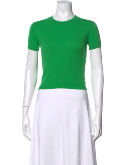 Pre-owned Alexandra Golovanoff Cashmere Crew Neck T-shirt In Green