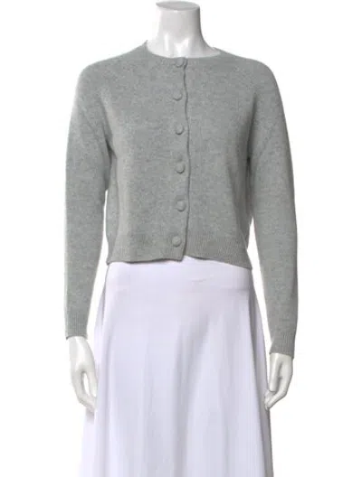 Pre-owned Alexandra Golovanoff Cashmere Open Front Sweater In Grey