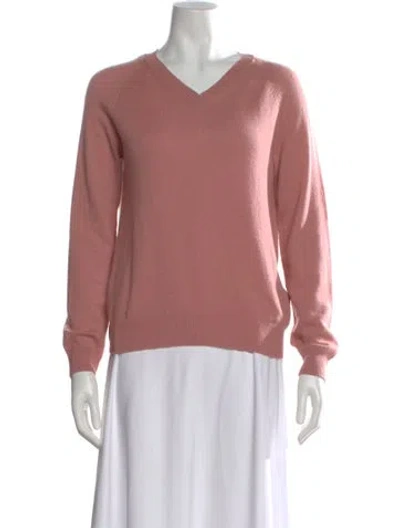 Pre-owned Alexandra Golovanoff Cashmere V-neck Sweater In Pink