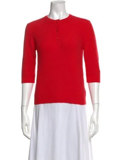 Pre-owned Alexandra Golovanoff Crew Neck Sweater In Red