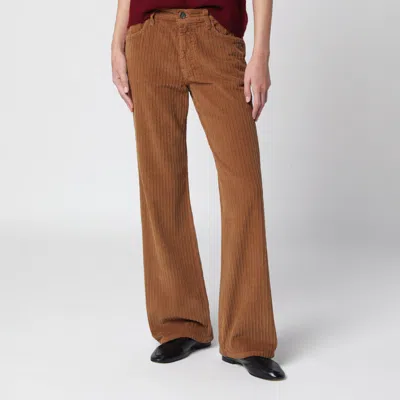 Alexandra Golovanoff France Havane 21 Corduroy Trousers In Brown