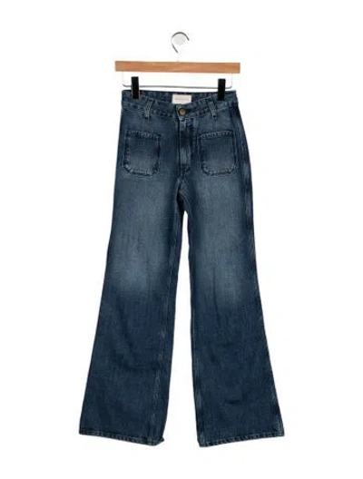 Pre-owned Alexandra Golovanoff High-rise Flared Jeans In Blue