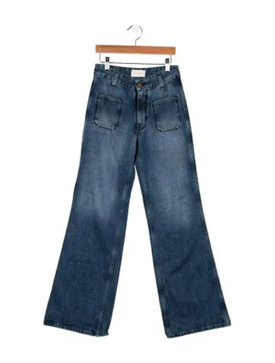Pre-owned Alexandra Golovanoff High-rise Flared Jeans In Blue